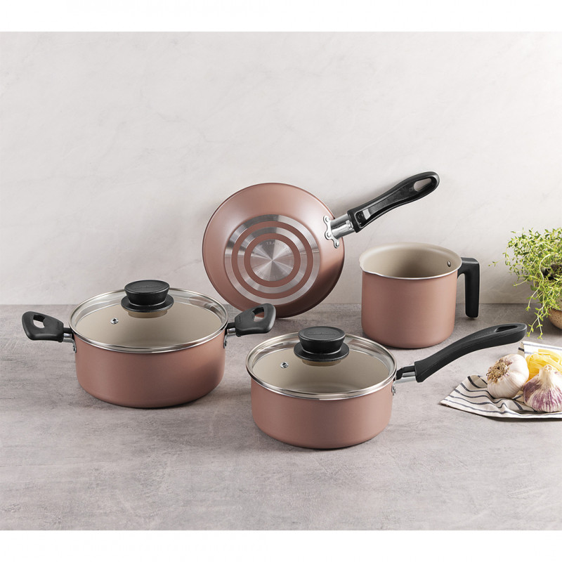 JOGO PANELAS LINZ ROSE 4 PECAS TRAMONTINA - 28299/304 JG COM 4 UN