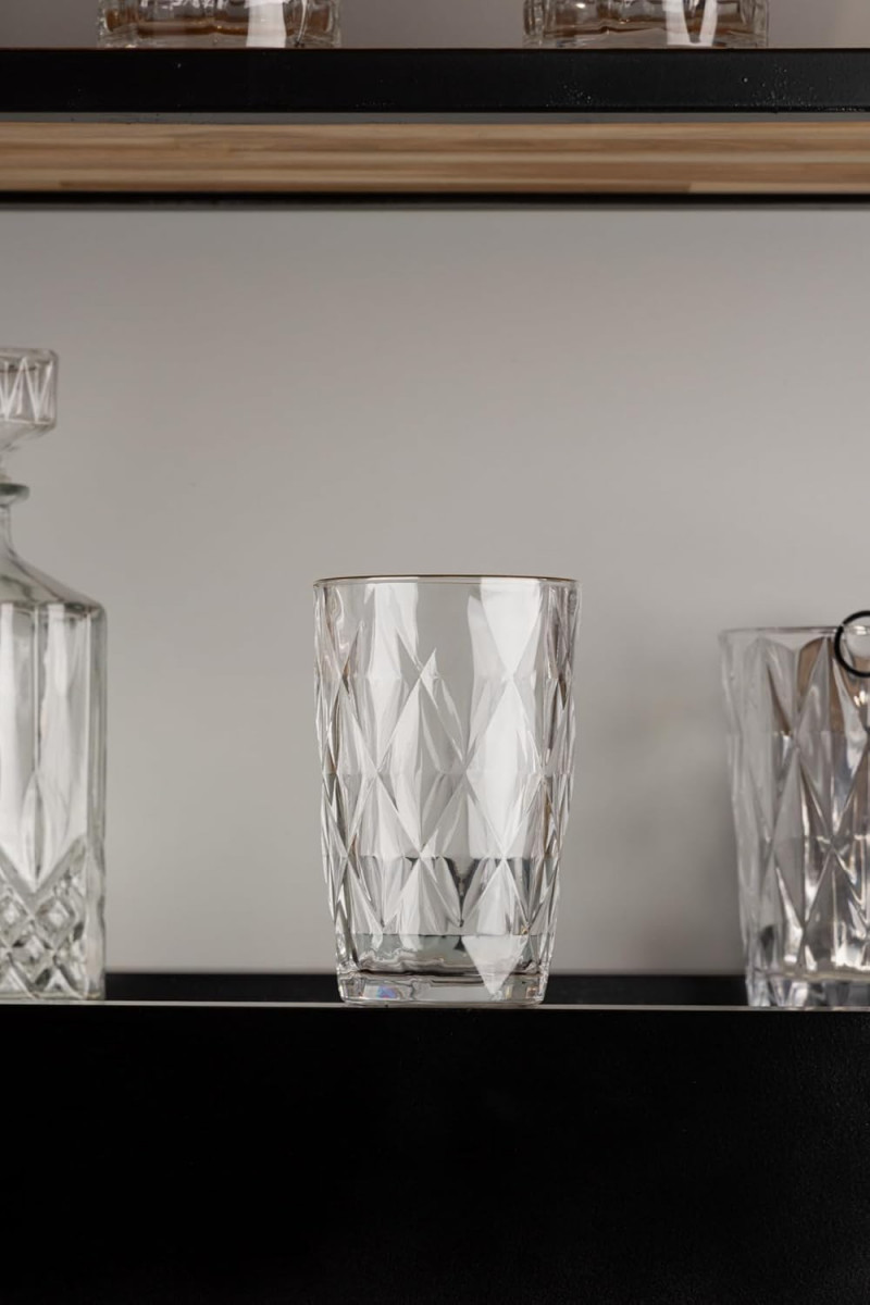 COPO DE VIDRO DIAMANTE CLEAR 350 ML - 878 UN COM 1 UN