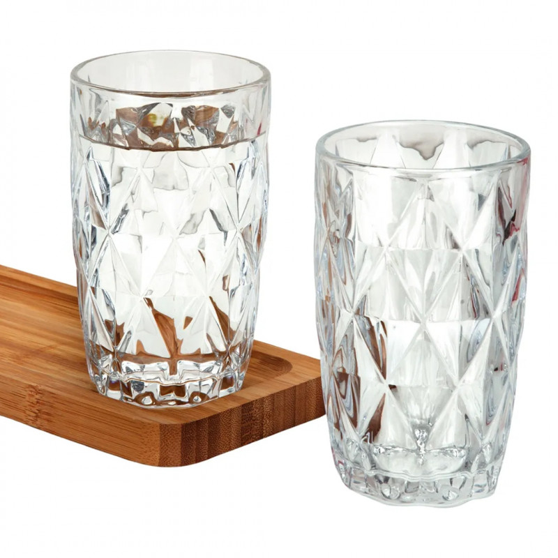 COPO DE VIDRO DIAMANTE CLEAR 350 ML - 878 UN COM 1 UN