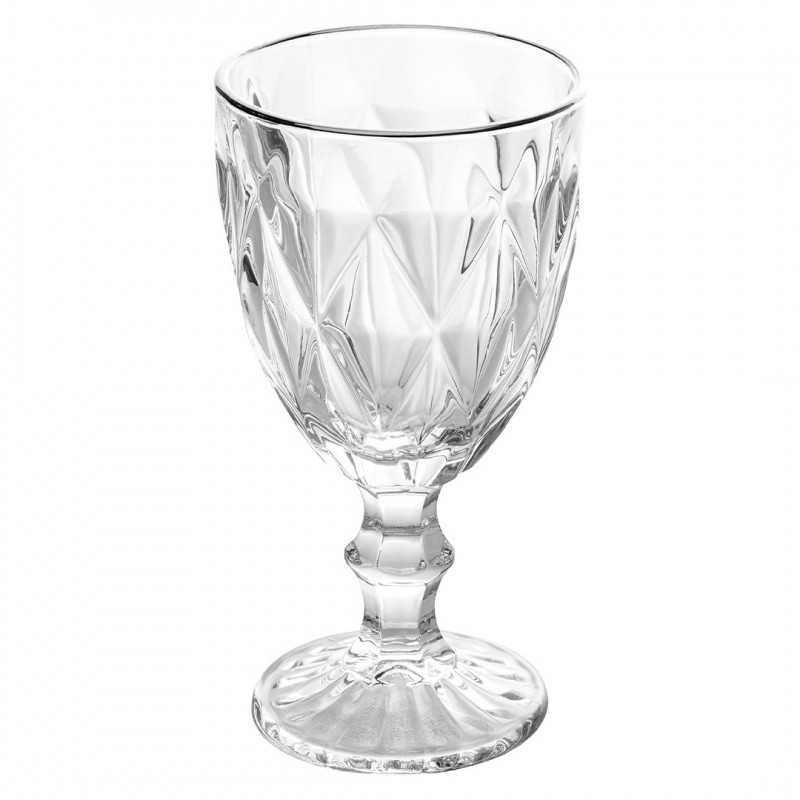 TACA DE VIDRO DIAMANTE CLEAR 330 ML - 451 UN COM 1 UN