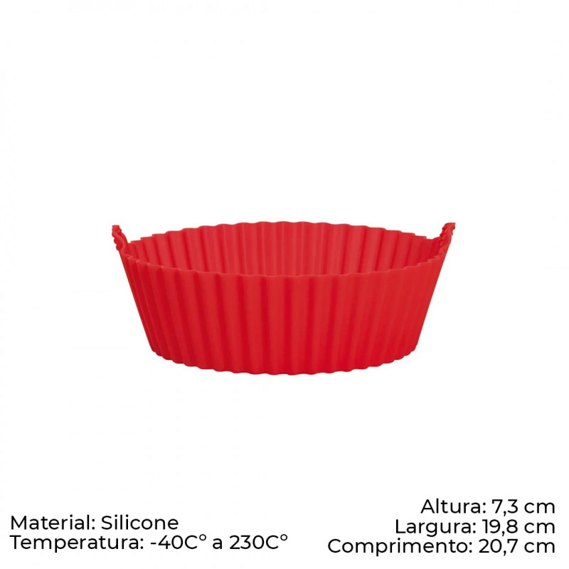 FORMA SILICONE P/AIRFRYER 19 CM MOR - 8571 UN COM 1 UN