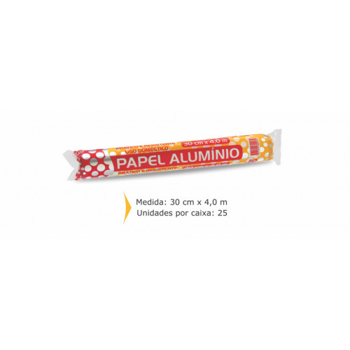 PAPEL ALUMÍNIO 30 X 4,0 METROS THERMOPRAT - 1 UNIDADE