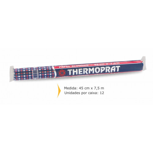 PAPEL ALUMÍNIO 45 X 7,5 METROS THERMOPRAT - 1 UNIDADE