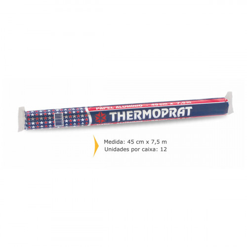 PAPEL ALUMÍNIO 45 X 7,5 METROS THERMOPRAT - 1 UNIDADE