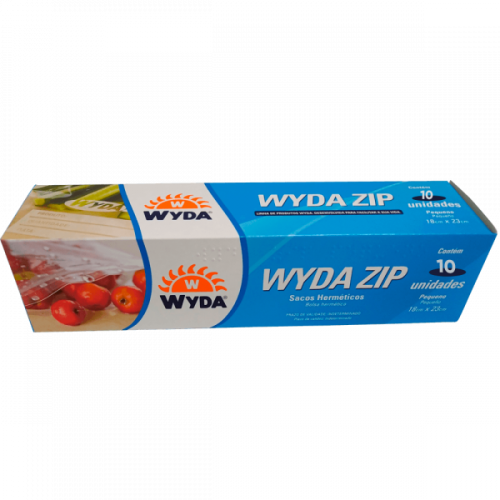 SACO PLÁSTICO ZIP 18X23 C/10 UNIDADES WYDA - 1 UNIDADE