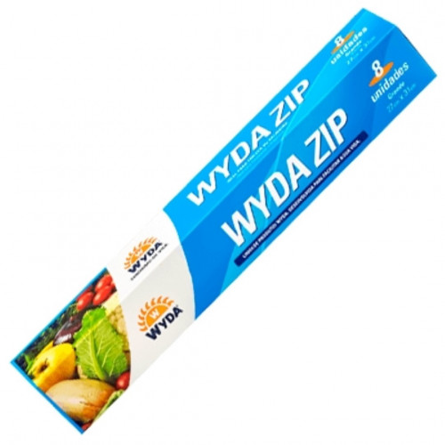 SACO PLÁSTICO ZIP 27X31 C/08 WYDA - 1 UNIDADE