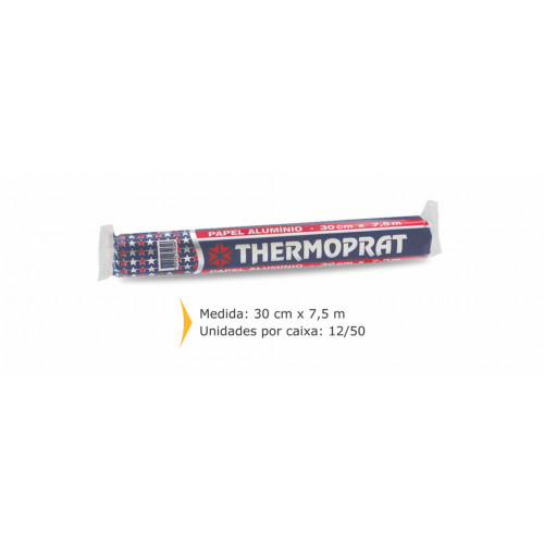 PAPEL ALUMÍNIO 30 X 7,5 METROS THERMOPRAT - 1 UNIDADE