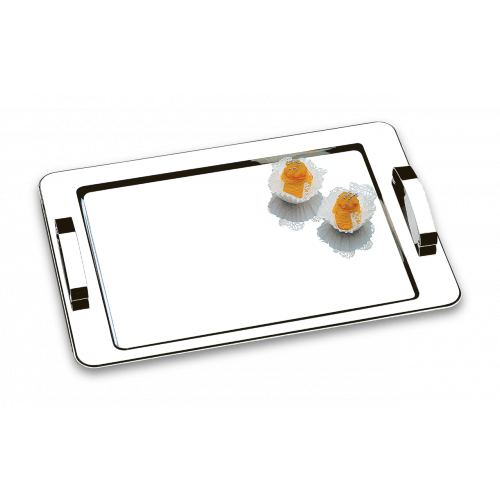 Bandeja De Inox Com Alça Atina 40x28cm - Brinox 1421/140