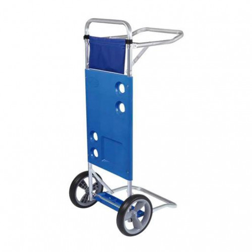Carrinho de Praia Mor até 15KG com Porta Objetos e Mesa Azul