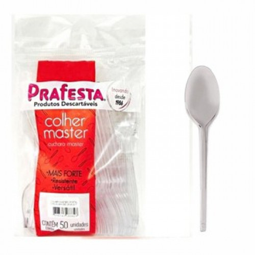COLHER PARA REFEIÇÃO PRAFESTA CRISTAL A GRANEL CX C/ 1000 UN (7010)