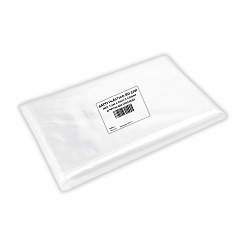 Saco Plástico Transparente BD 12X20X0,06 690un 1 Kg