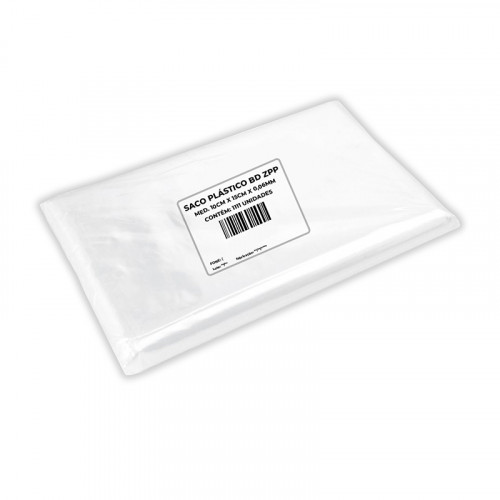 Saco Plástico Transparente BD 10X15X0,06 Aprox 1.111 UN 1Kg