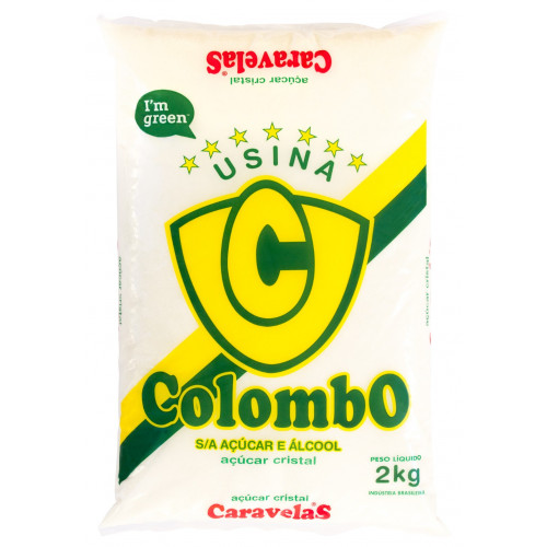 ACUCAR CRISTAL 2 KG COLOMBO - 24344 PT COM 1 PT