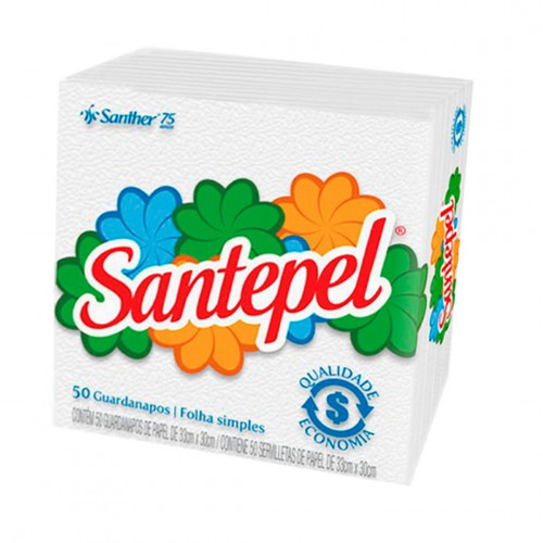 GUARDANAPO FOLHA SIMPLES INTERFOLHADO 24X22 SANTHER FD C/ 4000 FOLHAS (GSP23)