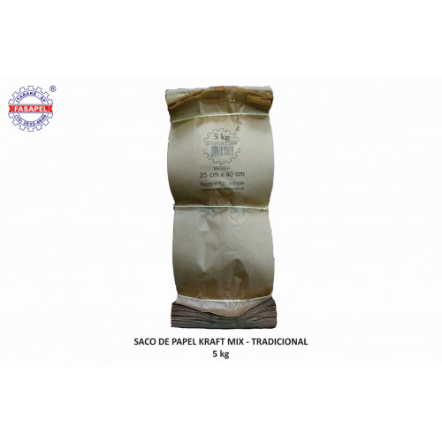 SACO KRAFT MIX 5 FASAPEL PT C/ 500 UN