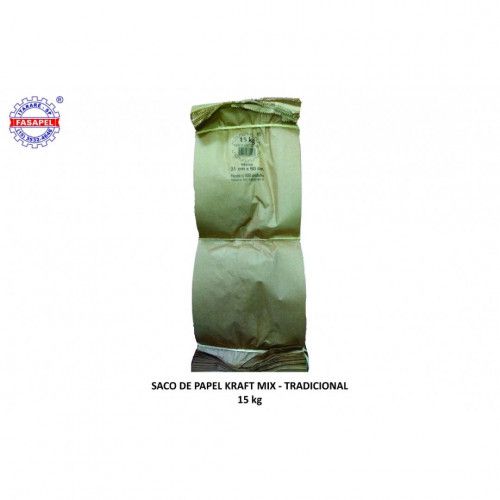 SACO KRAFT MIX 15 FASAPEL PT C/ 500 UN