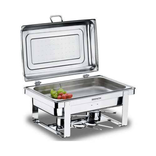 RECHAUD INOX C/TAMPA ARTICULADA 9 LITROS - 1098/201 UN COM 1 UN