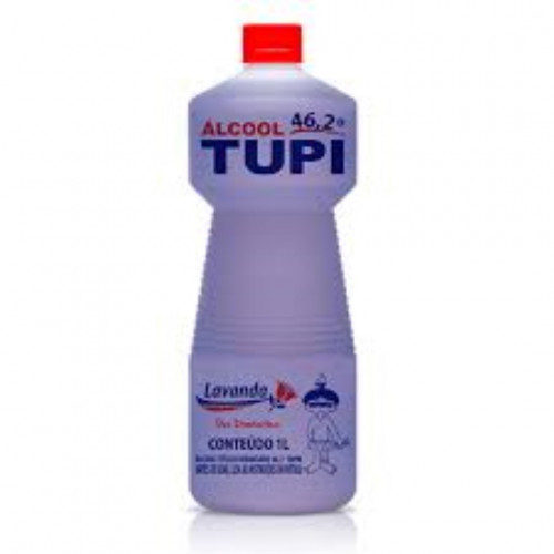 ALCOOL LIQUIDO 46,2% 1 LITRO PERFUMADO LAVANDA TUPI C/ 1 UN (1.110)