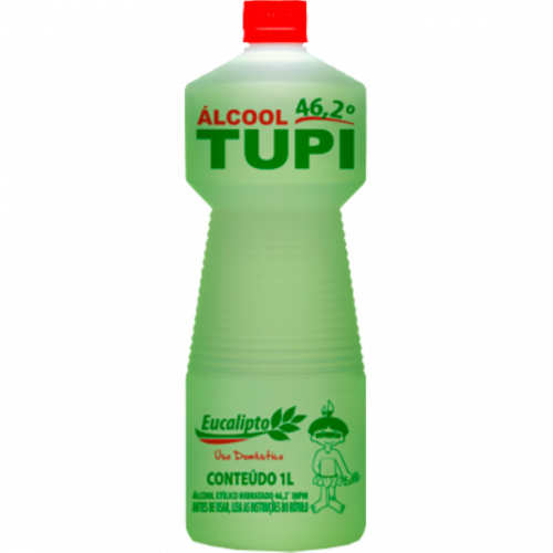 ALCOOL LIQUIDO 46,2% 1 LITRO PERFUMADO EUCALIPTO TUPI CX C/ 12 UN (1.115)