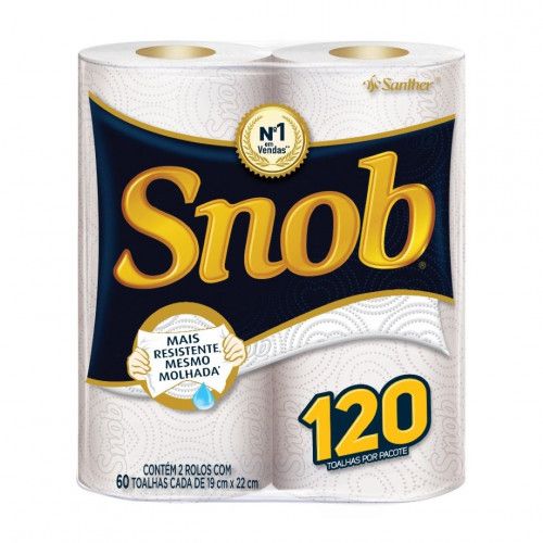 TOALHA PARA COZINHA FOLHA SIMPLES SNOB 60X24 FOLHAS SANTHER FD C/ 24 ROLOS (TNB22)