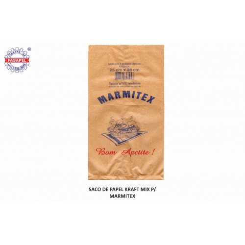 SACO DE PAPEL 54X40 PARA MARMITEX FASAPEL  PT C/ 500 UN