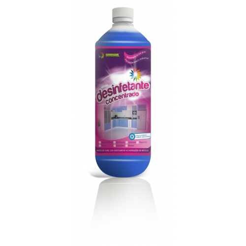 DESINFETANTE 1 LITRO CONCENTRADO FLORAL SEVENGEL CX C/ 12 UN (5283)