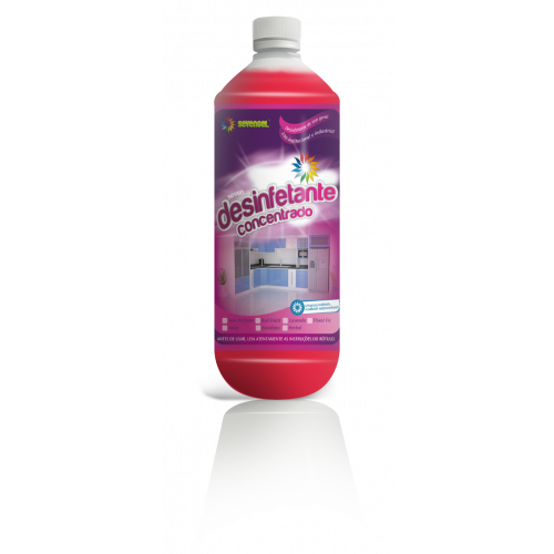 DESINFETANTE 1 LITRO CONCENTRADO RED FRUITS SEVENGEL CX C/ 12 UN (5295)