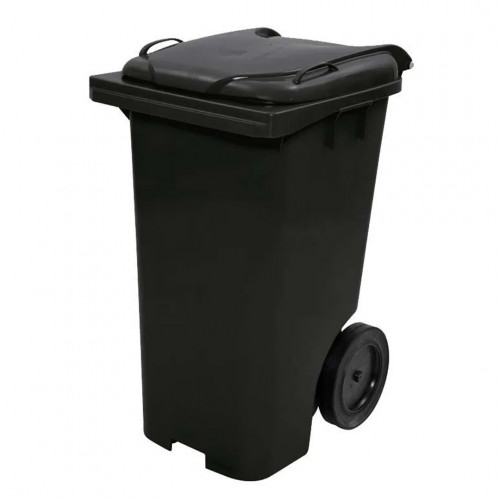 Container Lixeira Plástico Injetado Com Rodas 240Lts Preto