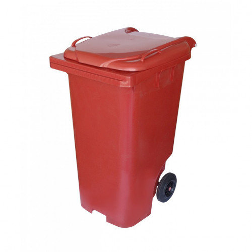 Container Lixeira Plástico Injetado Com Rodas 240L Vermelho