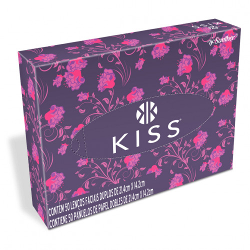 LENÇO FACIAL KISS SANTHER PT C/ 50 FOLHAS (LFA50)