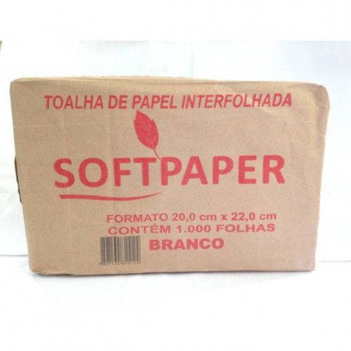 TOALHA PAPEL FS 2D 20x20 SOFTPAPER - BRANCO FD COM 5000 UN