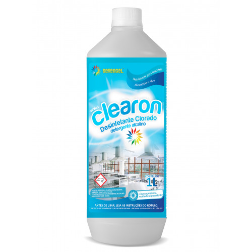 DETERGENTE LIQUIDO 1 LT CLEARON C/ ESPUMA SEVENGEL CX C/ 12 UN (5247)