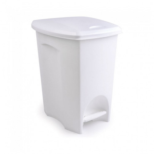 LIXEIRA C/ PEDAL 48 LITROS BRANCO PLASÚTIL