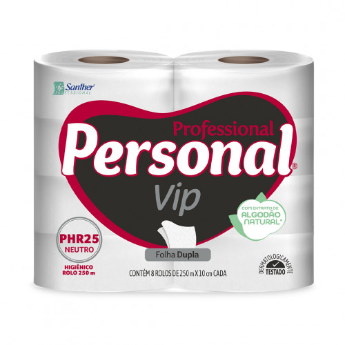 PAPEL HIGIENICO FOLHA DUPLA 8X250 MT SANTHER (IHR25)