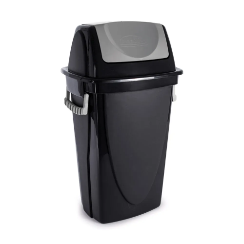 LIXEIRA BASCULANTE 28 LITROS ECO BLACK PLASÚTIL (3487)
