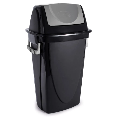 LIXEIRA BASCULANTE 60 LITROS ECO BLACK PLASÚTIL (3475)