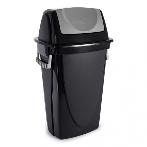 LIXEIRA BASCULANTE 60 LITROS ECO BLACK PLASÚTIL (3475)