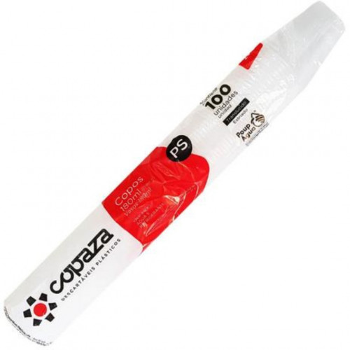 COPO PLÁSTICO 180 ML PS COPAZA PCT C/ 100 UN (13698)