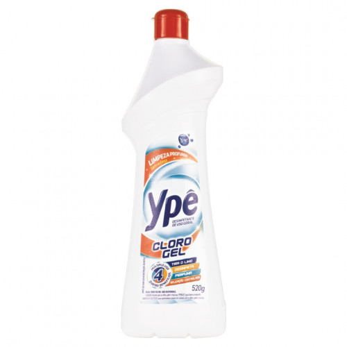 Desinfetante Tira Limo Ypê 500ml 520g Cloro Gel Caixa 12 Un