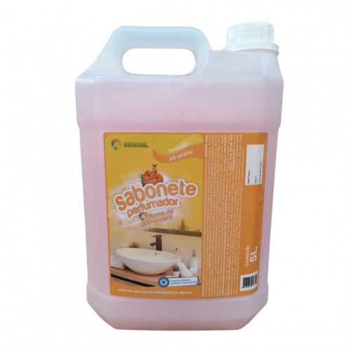 SABONETE LIQUIDO 5 LTS PERFUMADOR FLORES DA PRIMAVERA SEVENGEL CX C/ 4 UN (5643)