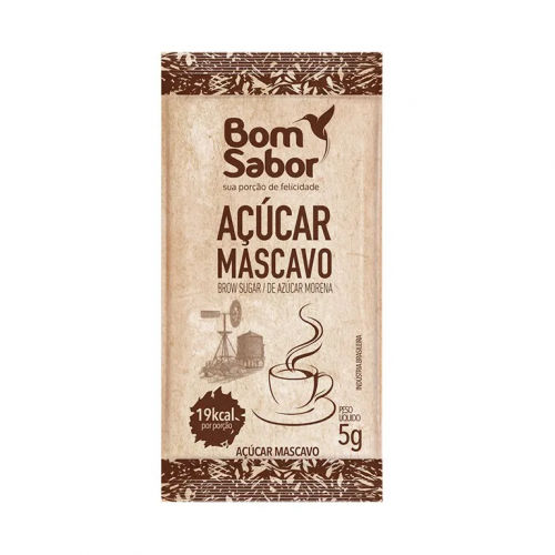 ACUCAR MASCAVO SACHE C/200 UN BOM SABOR - 210106 B SABOR CX COM 200 UN