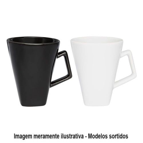 CANECA CERAMICA QUARTIER 350 ML CORES SORTIDAS C/ 1 UN