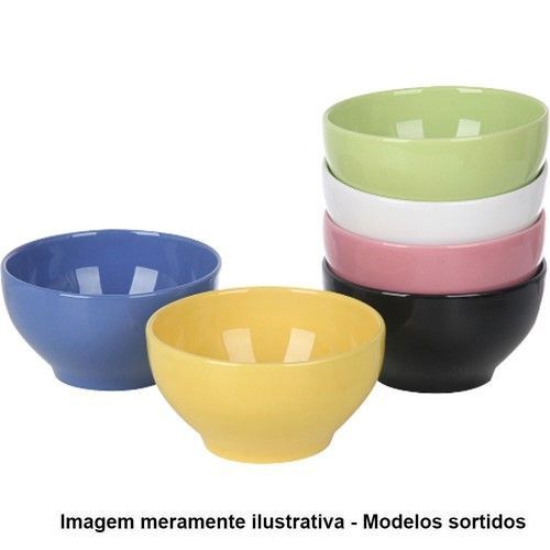 TIGELA CERAMICA 600 ML CORES SORTIDAS C/ 1 UN