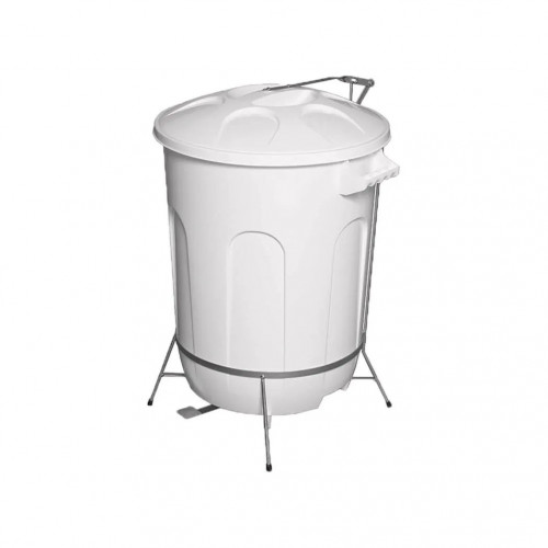 LIXEIRA COM PEDAL DE METAL 10 LITROS BRANCA