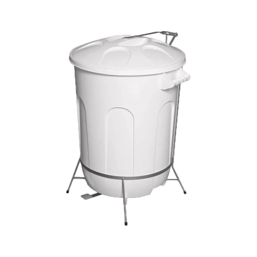 LIXEIRA COM PEDAL DE METAL 10 LITROS BRANCA