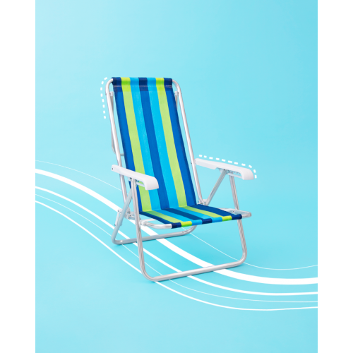 Cadeira Reclinável de Alumínio 8 Posições Mor - Sortidas