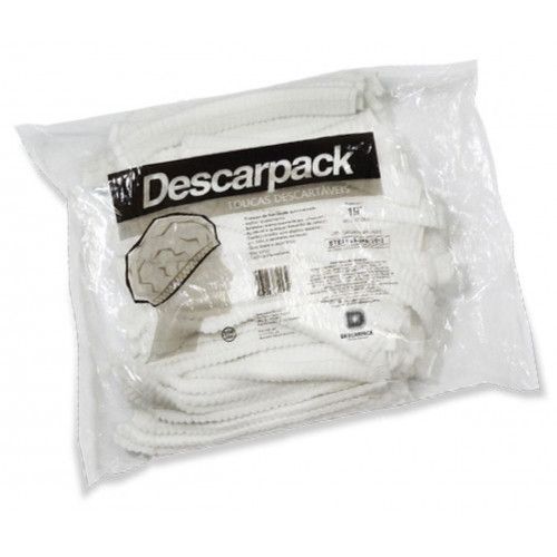 TOUCA SANFONADA DESCARTAVEL BRANCA DESCARPACK PT C/ 100 UN