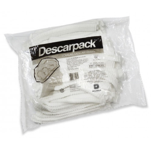 TOUCA SANFONADA DESCARTAVEL BRANCA DESCARPACK PT C/ 10000 UN
