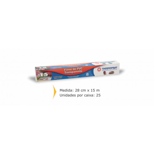 FILME PVC 28X15 M THERMOPRAT - CAIXA C/ 25 UNIDADES