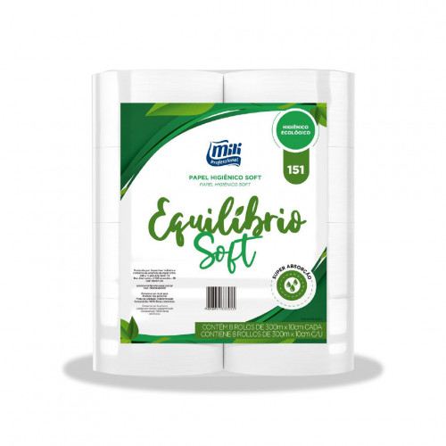 PAPEL HIGIÊNICO FOLHA SIMPLES 8X300 MTS PREMIUM UNIQUE 8 ROLOS (151)